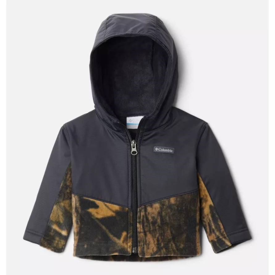 Columbia Kids' Infant Steens Mountain Overlay Hooded Jacket Timberwolf Print/Black