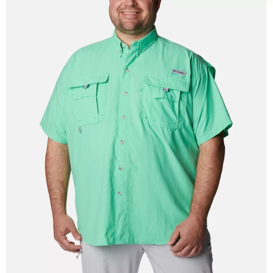 Columbia Light Jade Men's PFG Bahama II Short Sleeve Shirt Big