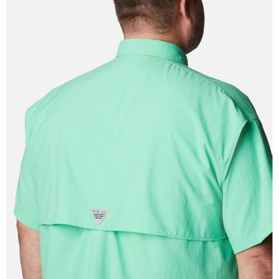 Columbia Light Jade Men's PFG Bahama II Short Sleeve Shirt Big
