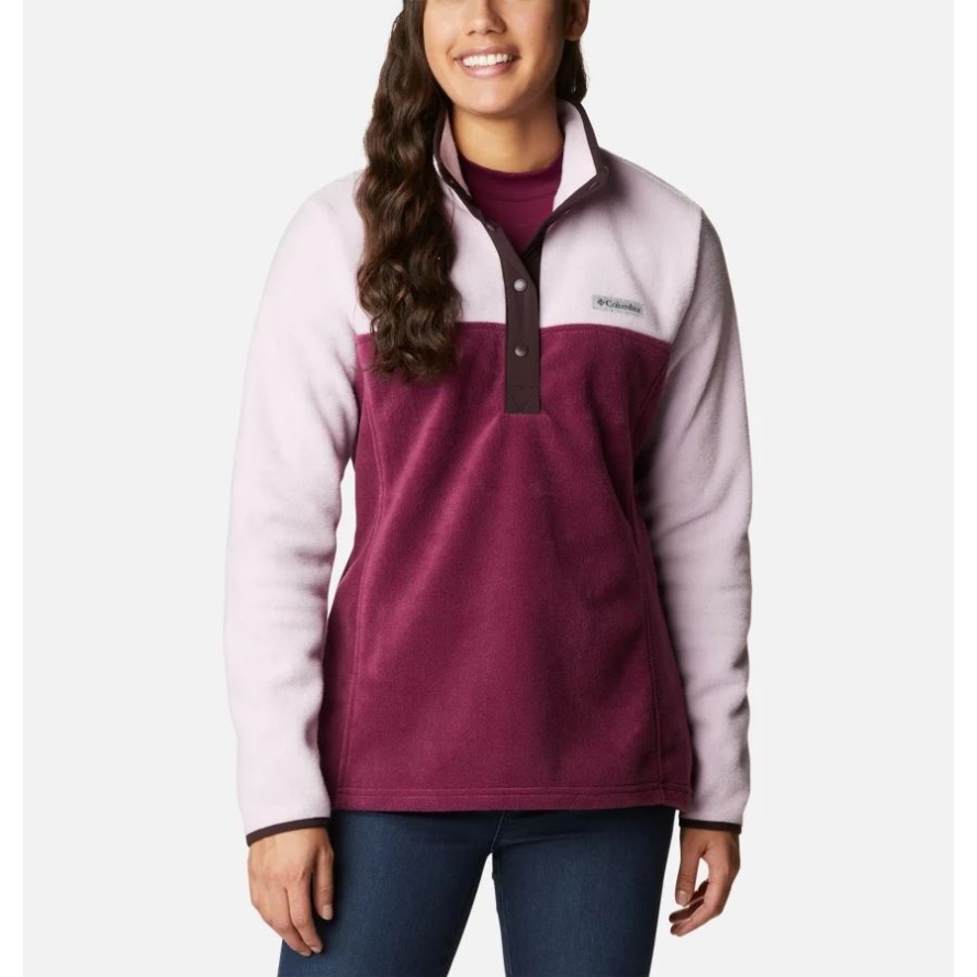 Columbia Marionberry/Aura Women's Benton Springs 1/2 Snap Pullover
