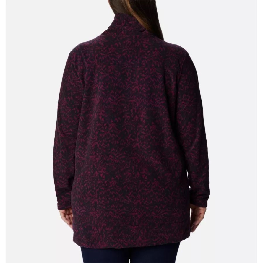 Columbia Marionberry Terrain Print Women's Ali Peak Fleece Tunic Plus Size