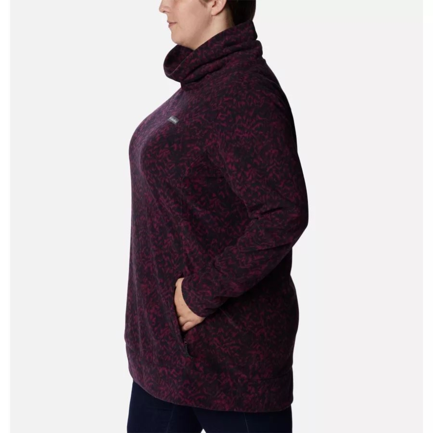 Columbia Marionberry Terrain Print Women's Ali Peak Fleece Tunic Plus Size