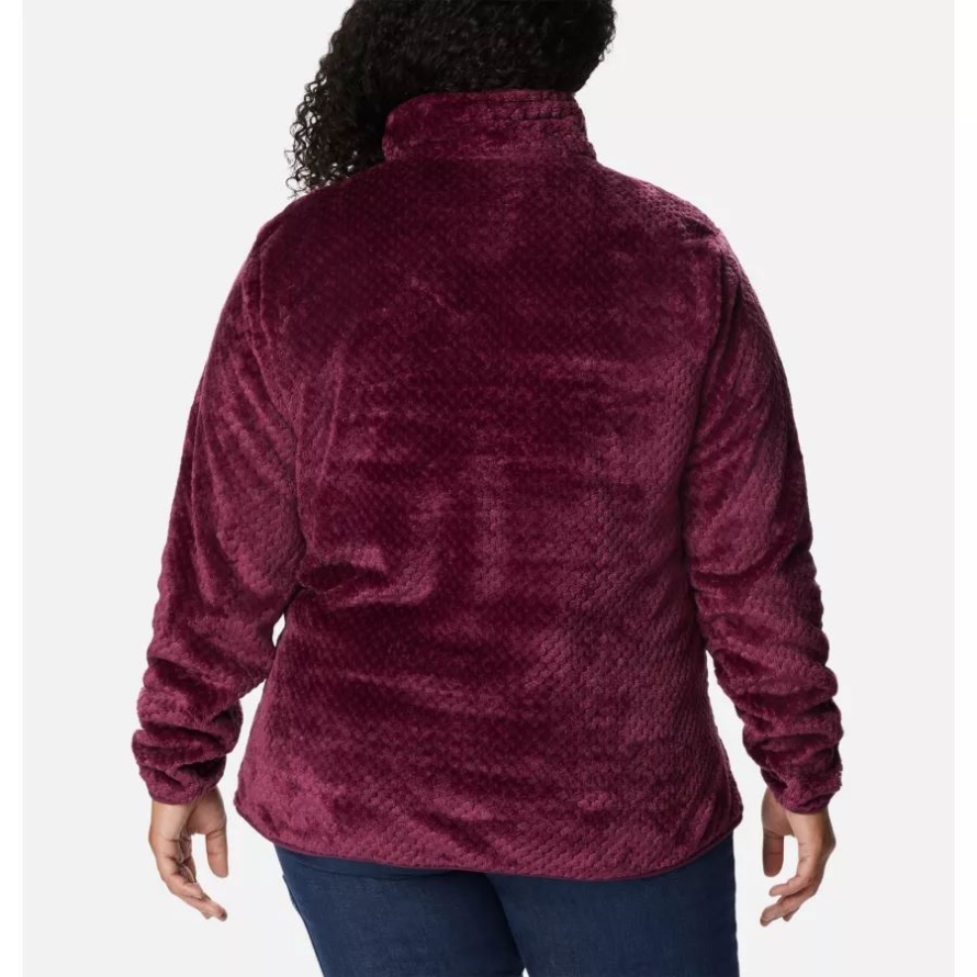 Columbia Marionberry Women's Fire Side Quarter Zip Sherpa Fleece Plus Size