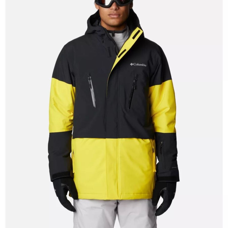 Columbia Men's Aerial Ascender Waterproof Ski Jacket Laser Lemon/Black