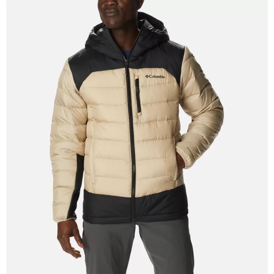 Columbia Men's Autumn Park Down Hooded Jacket Ancient Fossil/Black