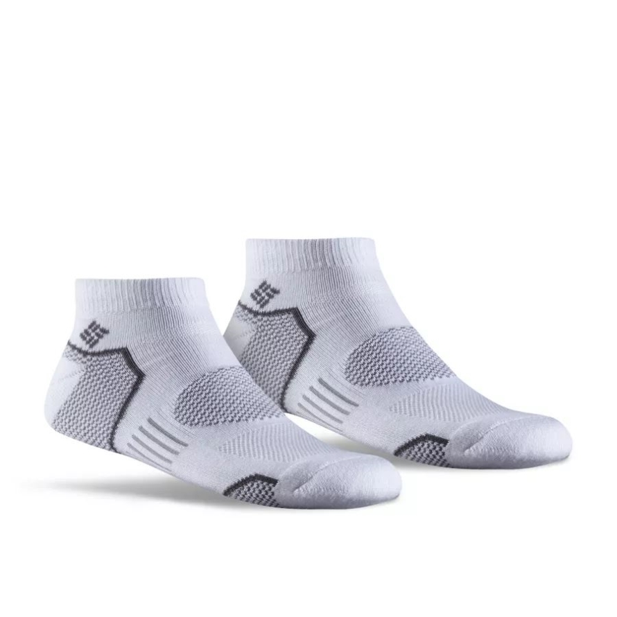 Columbia Men's Balance Point Low Socks 2pk White