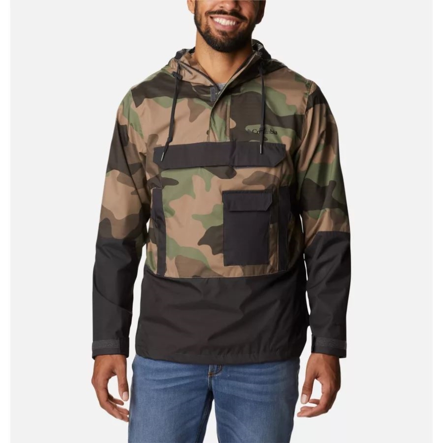 Columbia Men's Buckhollow Anorak Cypress Mod Camo Print/Shark