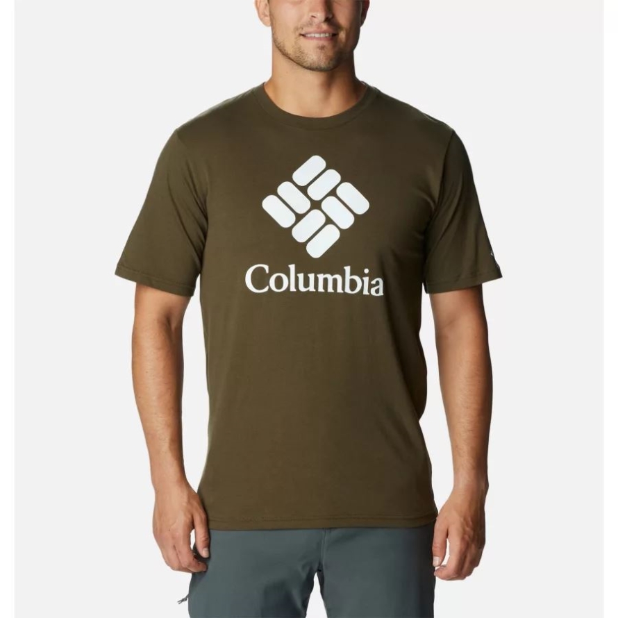Columbia Men's CSC Basic Logo Tee Olive Green/CSC Stacked Logo
