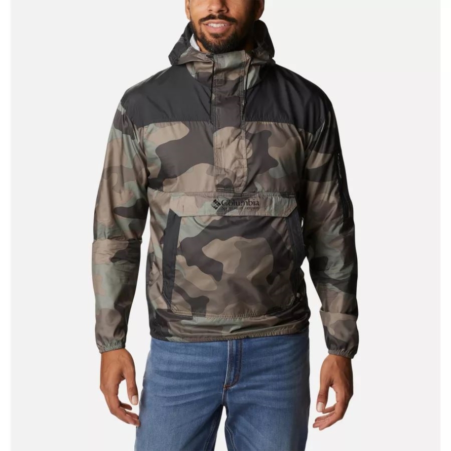 Columbia Men's Challenger Windbreaker Cypress Mod Camo Print/Shark