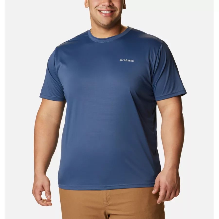 Columbia Men's Columbia Hike Crew Short Sleeve Shirt Big Dark Mountain