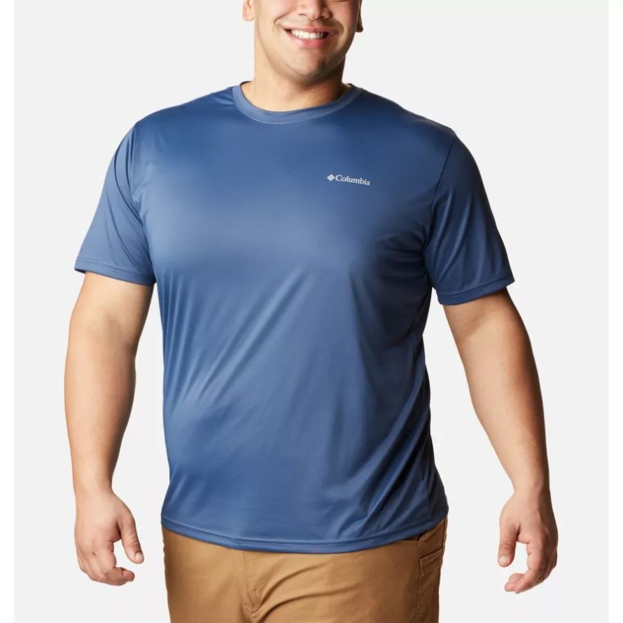 Columbia Men's Columbia Hike Crew Short Sleeve Shirt Big Dark Mountain
