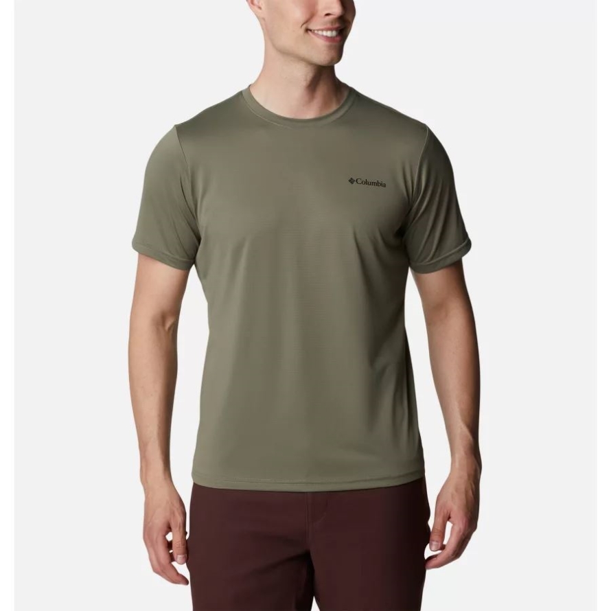 Columbia Men's Columbia Hike Crew Short Sleeve Shirt Stone Green