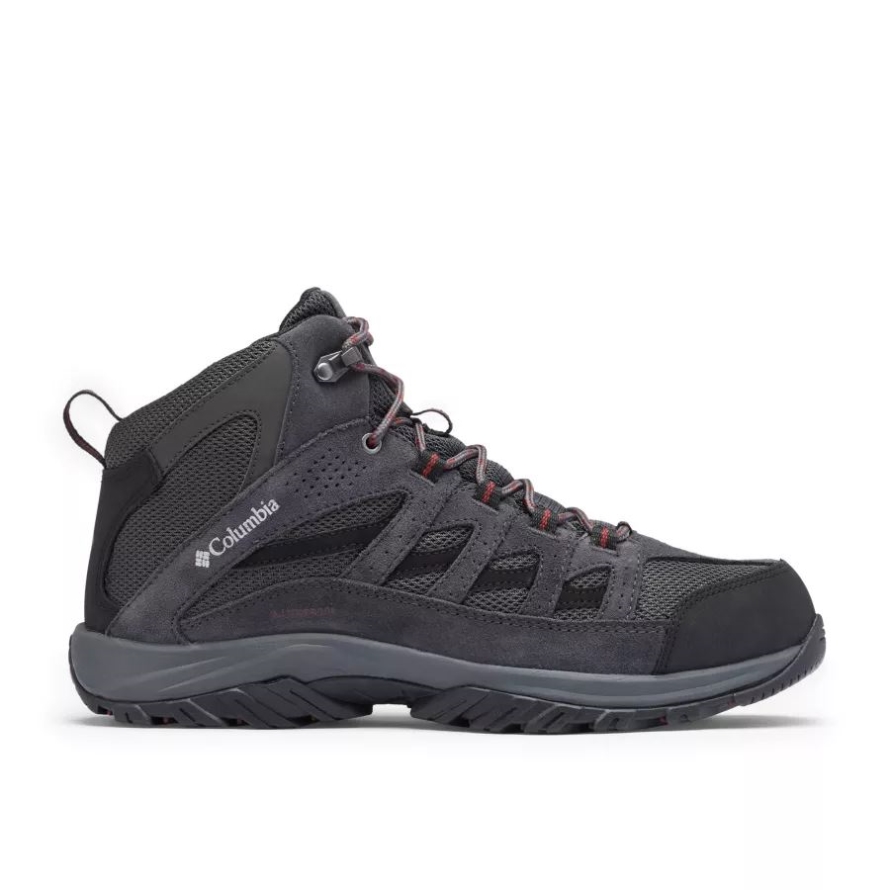 Columbia Men's Crestwood Mid Waterproof Hiking Boot Dark Grey/Deep Rust