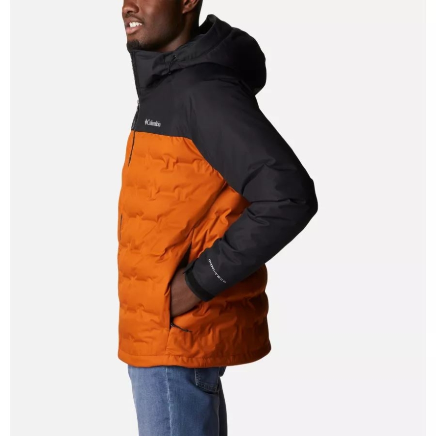 Columbia Men's Grand Trek II Down Hooded Jacket Warm Copper/Black