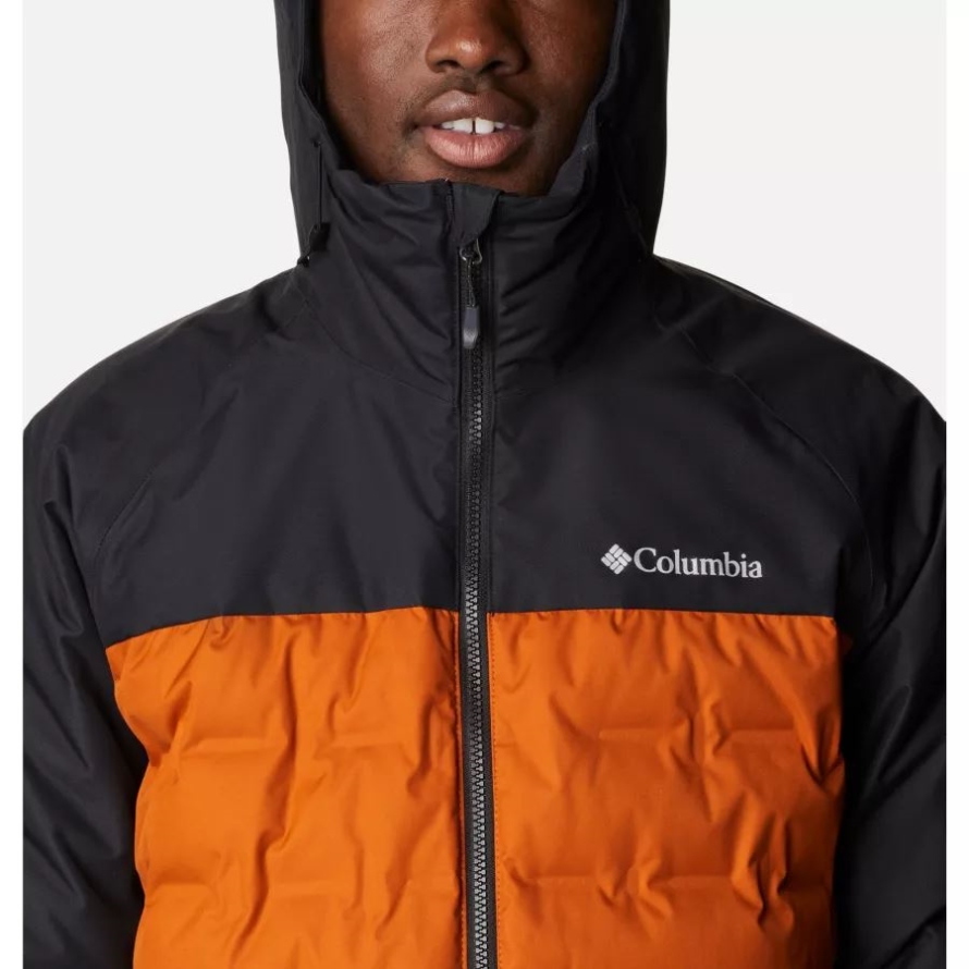 Columbia Men's Grand Trek II Down Hooded Jacket Warm Copper/Black