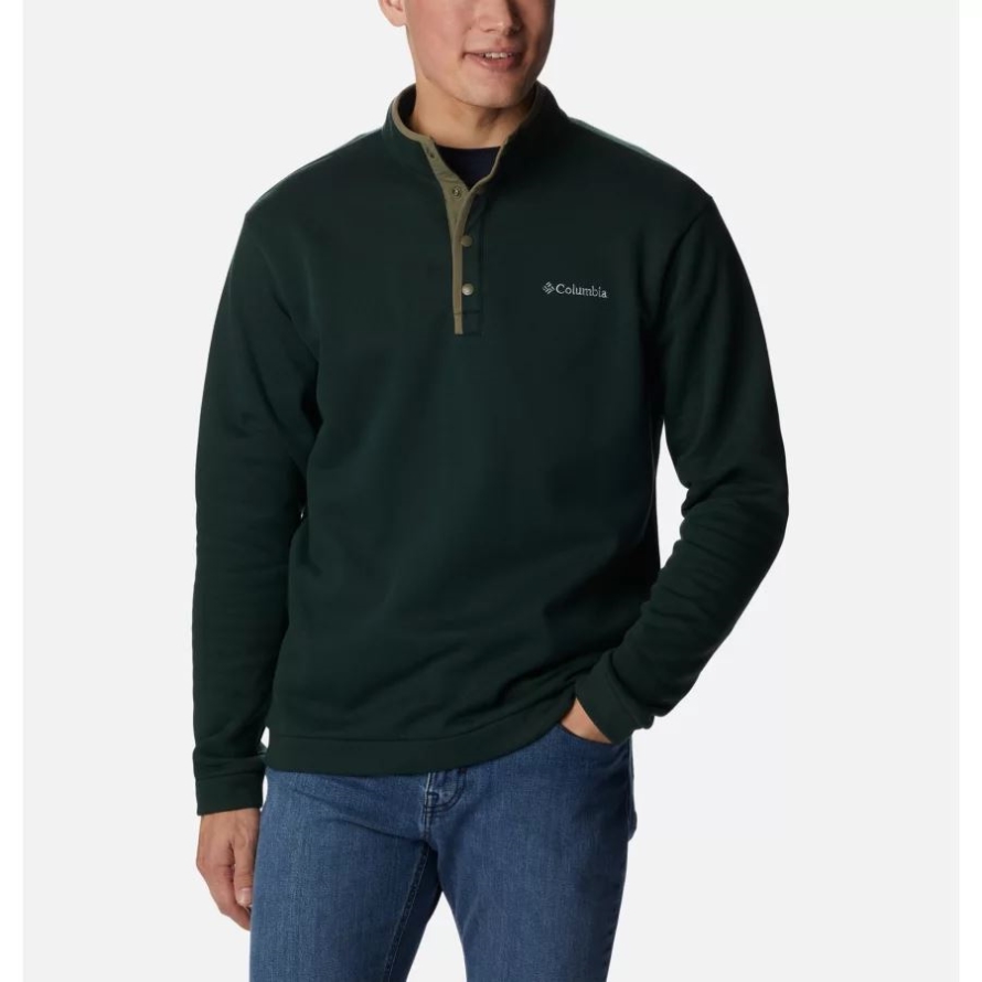Columbia Men's Hart Mountain Half Snap Shirt Spruce