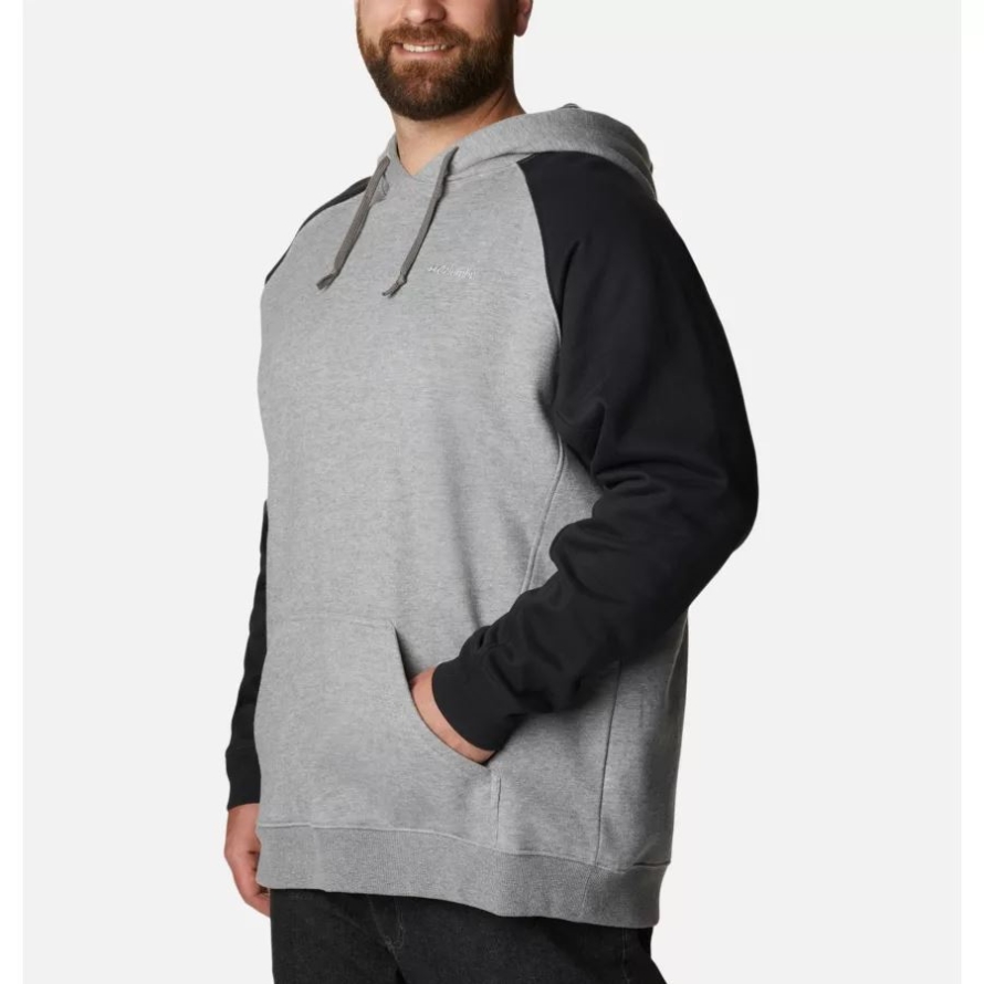 Columbia Men's Hart Mountain II Hoodie Big Charcoal Heather/Black