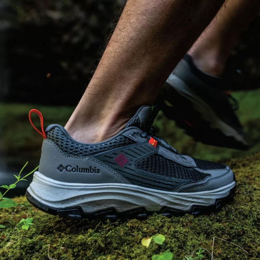 Columbia Men's Hatana Breathe Shoe Ti Grey Steel/Red Quartz
