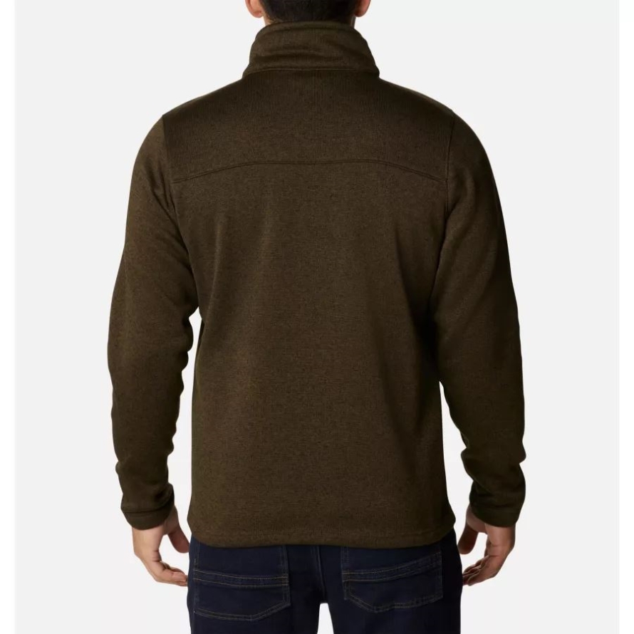 Columbia Men's Hatchet Hill Half Zip Sweater Fleece Olive Green Heather