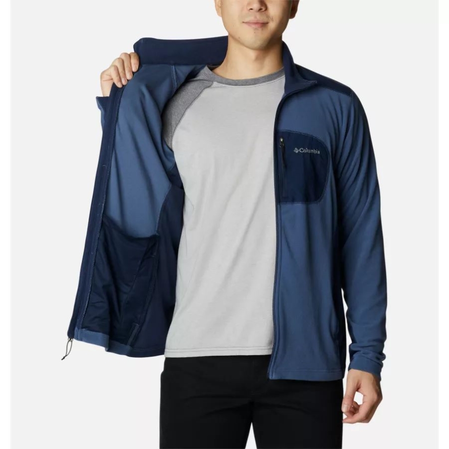 Columbia Men's Klamath Range Full Zip Fleece Jacket Dark Mountain/Collegiate Navy