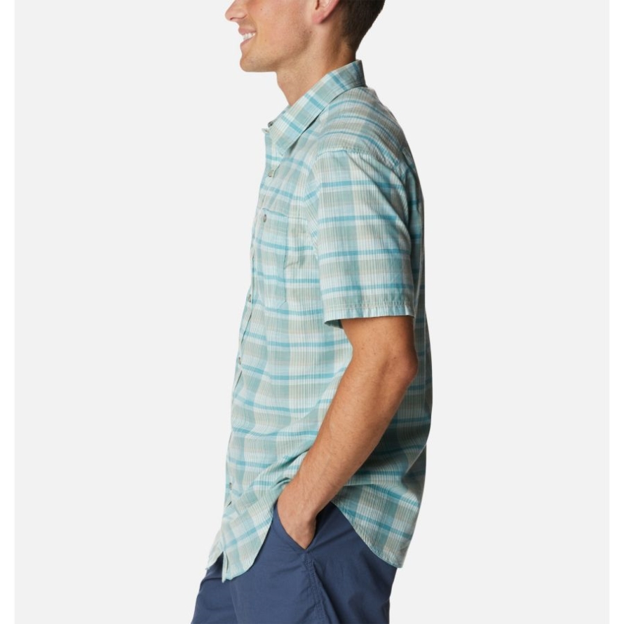 Columbia Men's Leadville Ridge Short Sleeve Shirt Icy Morn Mad Ombre