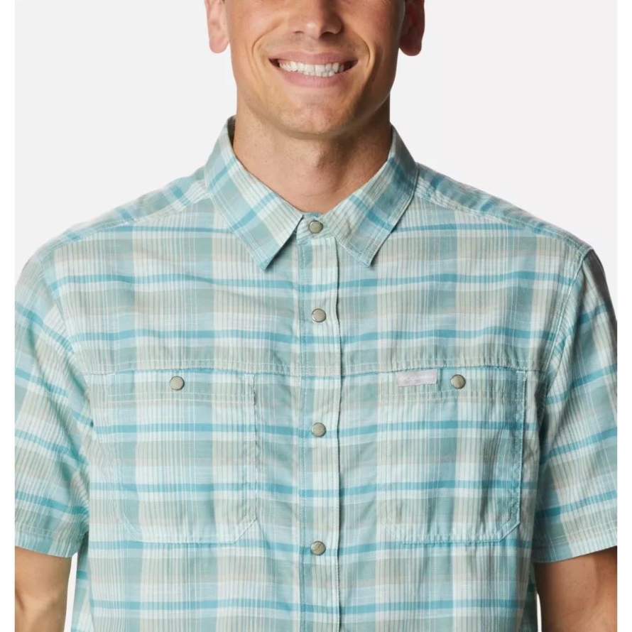 Columbia Men's Leadville Ridge Short Sleeve Shirt Icy Morn Mad Ombre
