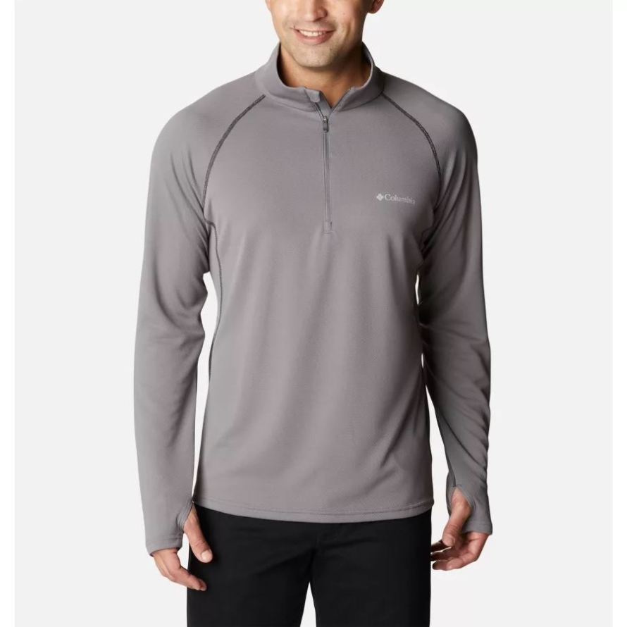 Columbia Men's Narrows Pointe Half Zip Shirt City Grey/Black