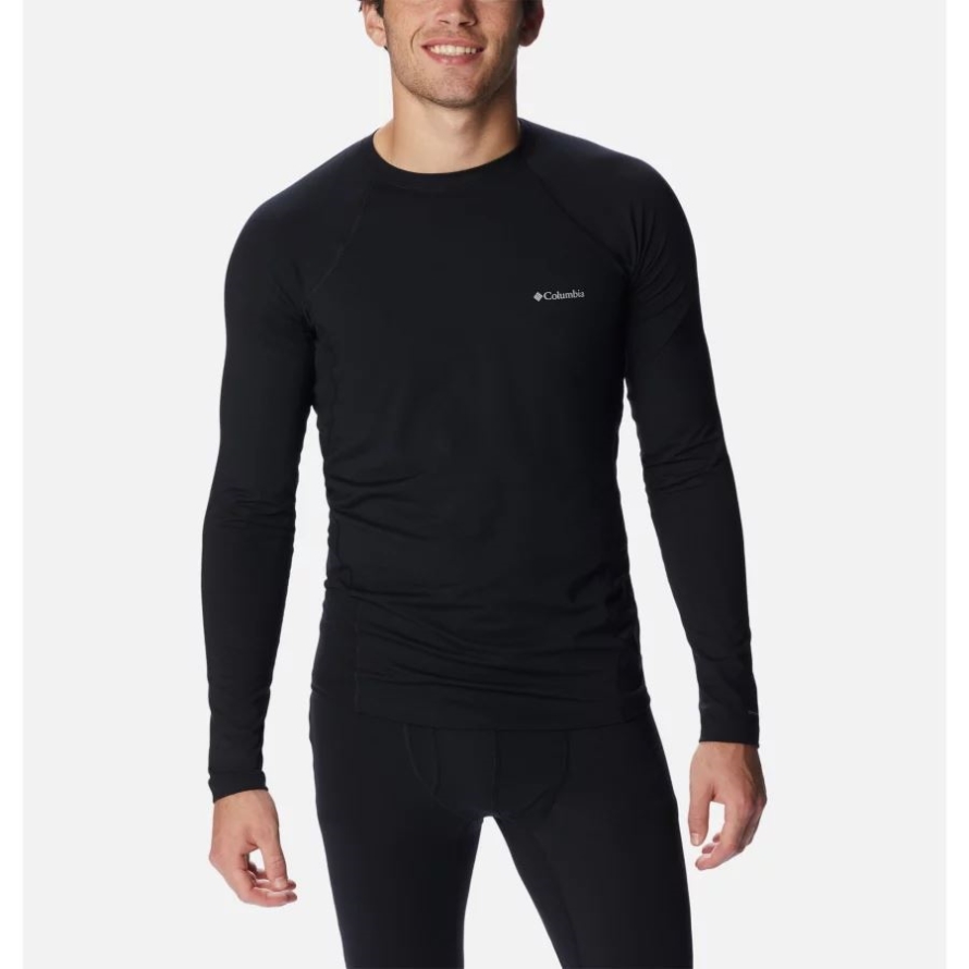 Columbia Men's Omni-Heat Midweight Baselayer Crew Black
