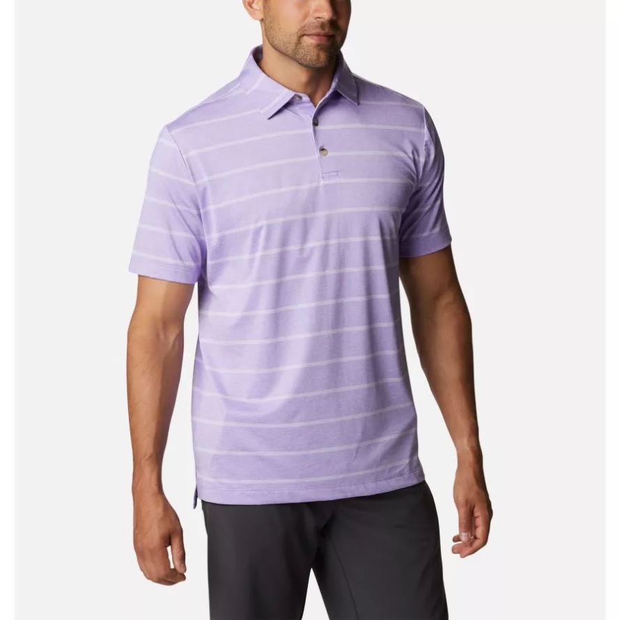Columbia Men's Omni-Wick Pitch Mark Polo Frosted Purple