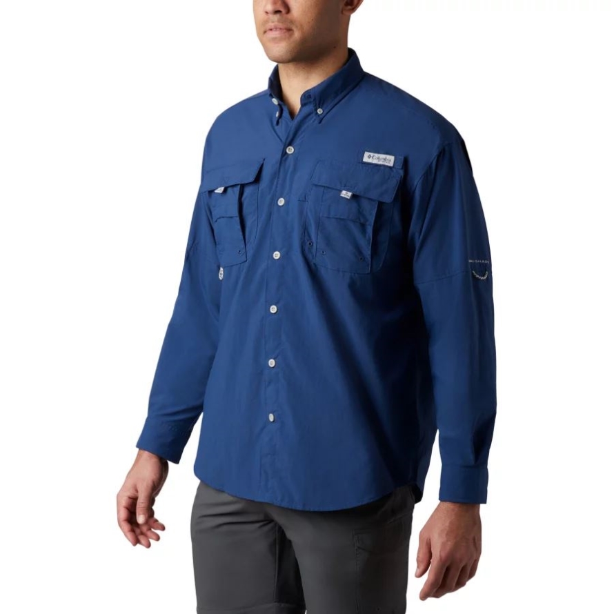 Columbia Men's PFG Bahama II Long Sleeve Shirt Carbon