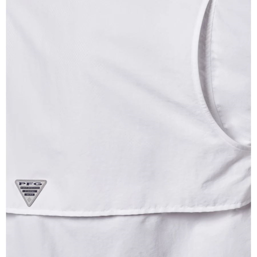 Columbia Men's PFG Bahama II Long Sleeve Shirt Tall White
