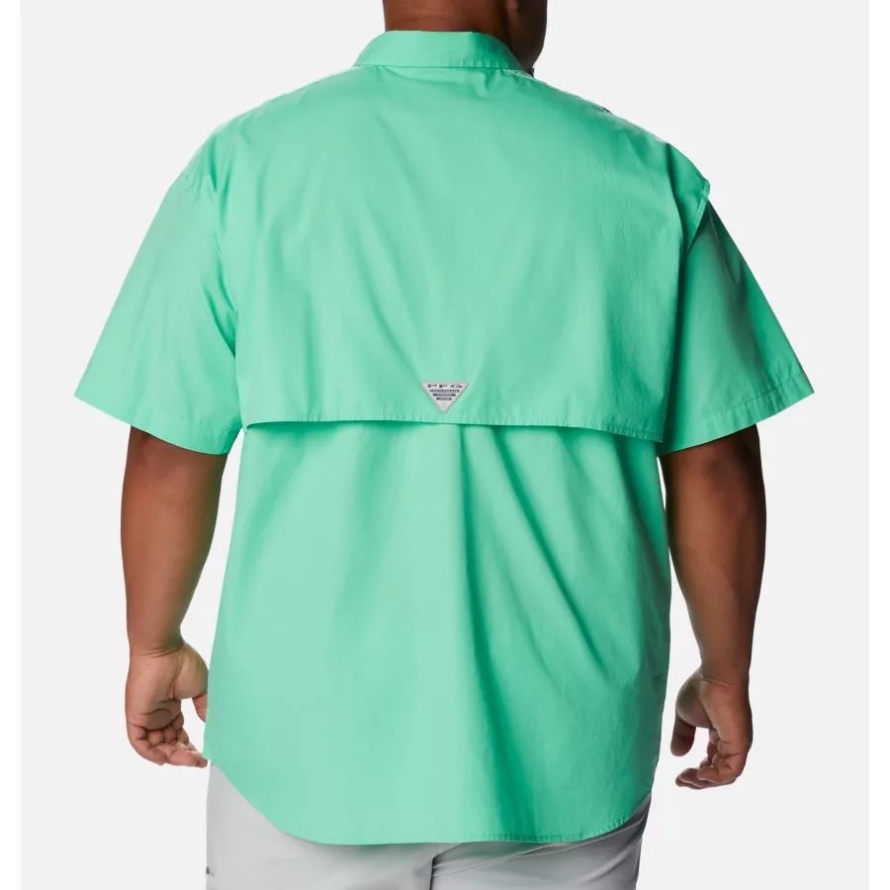 Columbia Men's PFG Bonehead Short Sleeve Shirt Big Light Jade