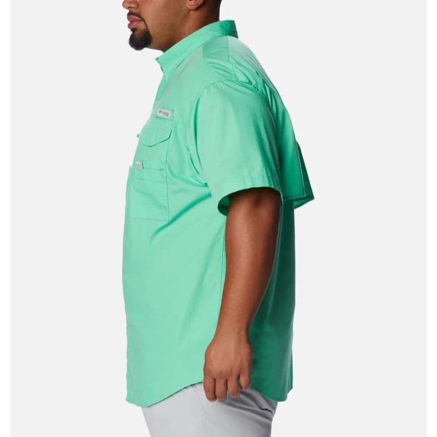 Columbia Men's PFG Bonehead Short Sleeve Shirt Big Light Jade