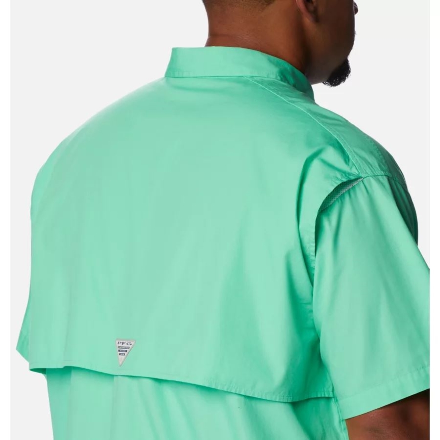 Columbia Men's PFG Bonehead Short Sleeve Shirt Big Light Jade