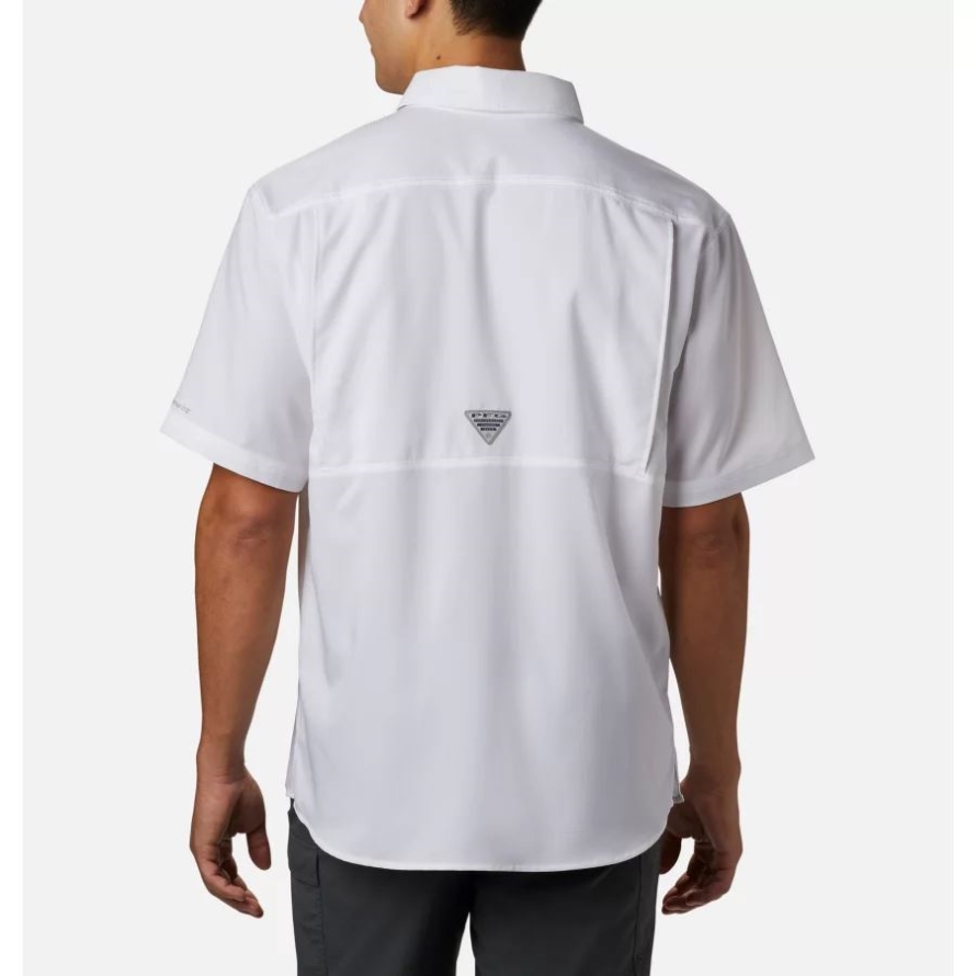 Columbia Men's PFG Low Drag Offshore Short Sleeve Shirt Tall White