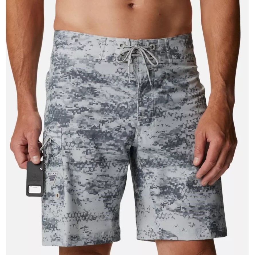 Columbia Men's PFG Offshore II Board Shorts Cool Grey PFG Camo