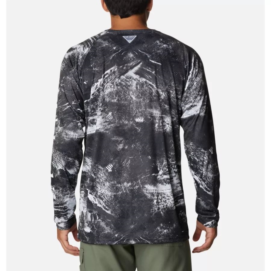 Columbia Men's PFG Super Terminal Tackle Long Sleeve Shirt Black Realtree Horizon