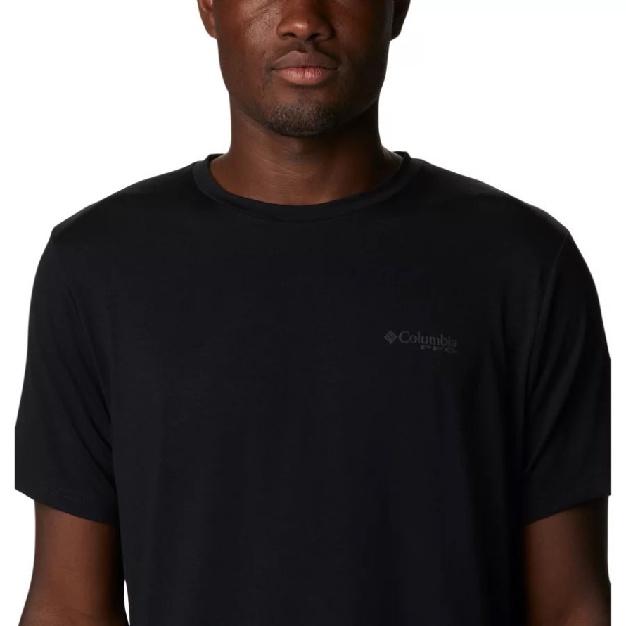 Columbia Men's PFG Triangle Fill Tech T-Shirt Black/Black PFG Camo