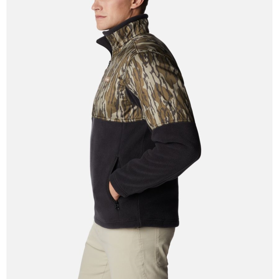 Columbia Men's PHG Fleece Overlay 1/4 Zip Pullover Black/MO Bottomland