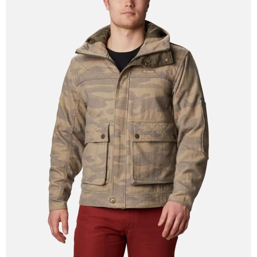 Columbia Men's PHG Gallatin Wool Jacket Brown Gallatin Camo
