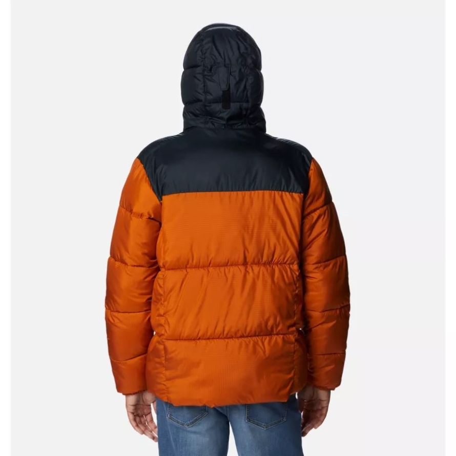 Columbia Men's Puffect Hooded Puffer Jacket Warm Copper/Black