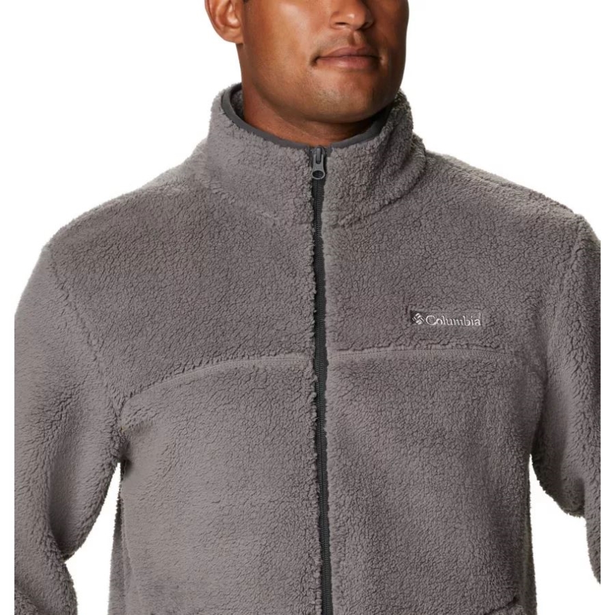 Columbia Men's Rugged Ridge II Sherpa Full Zip Fleece Jacket City Grey/Shark
