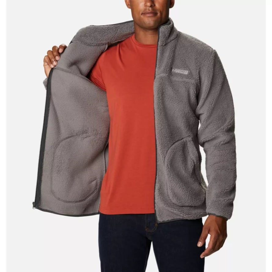 Columbia Men's Rugged Ridge II Sherpa Full Zip Fleece Jacket City Grey/Shark