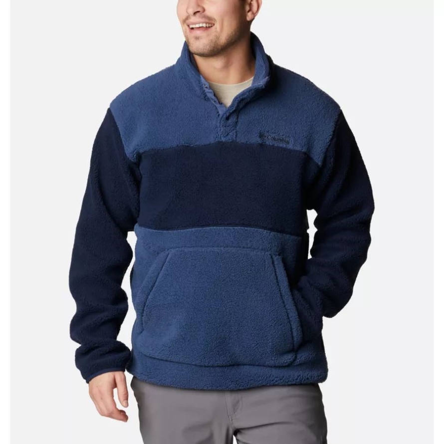 Columbia Men's Rugged Ridge Sherpa Pullover Dark Mountain/Collegiate Navy