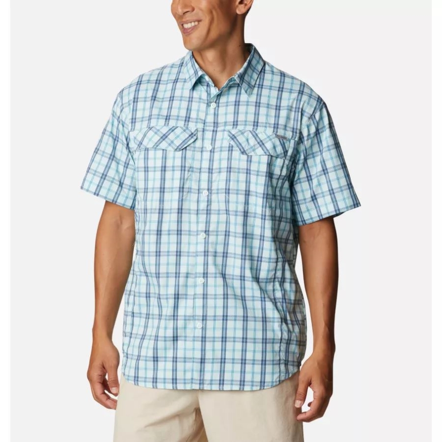 Columbia Men's Silver Ridge Lite Plaid Short Sleeve Shirt Icy Morn Switchback Madras