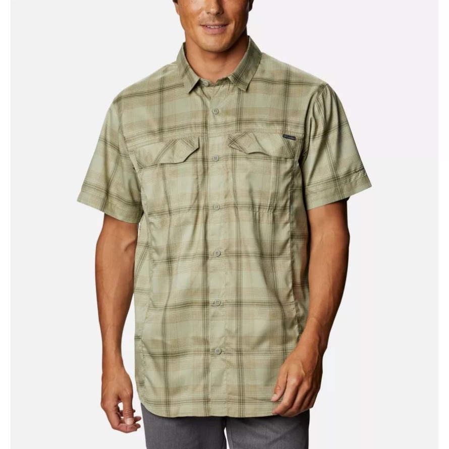 Columbia Men's Silver Ridge Lite Plaid Short Sleeve Shirt Safari Large Plaid