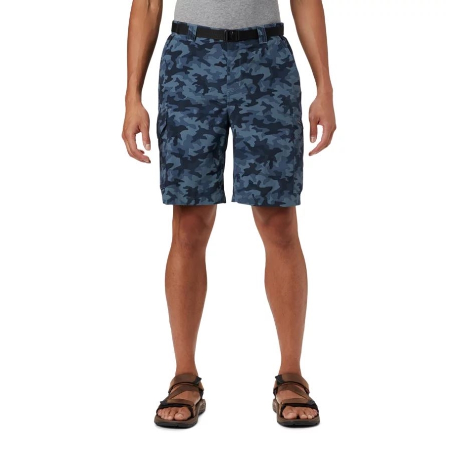 Columbia Men's Silver Ridge Printed Cargo Shorts Collegiate Navy Camo