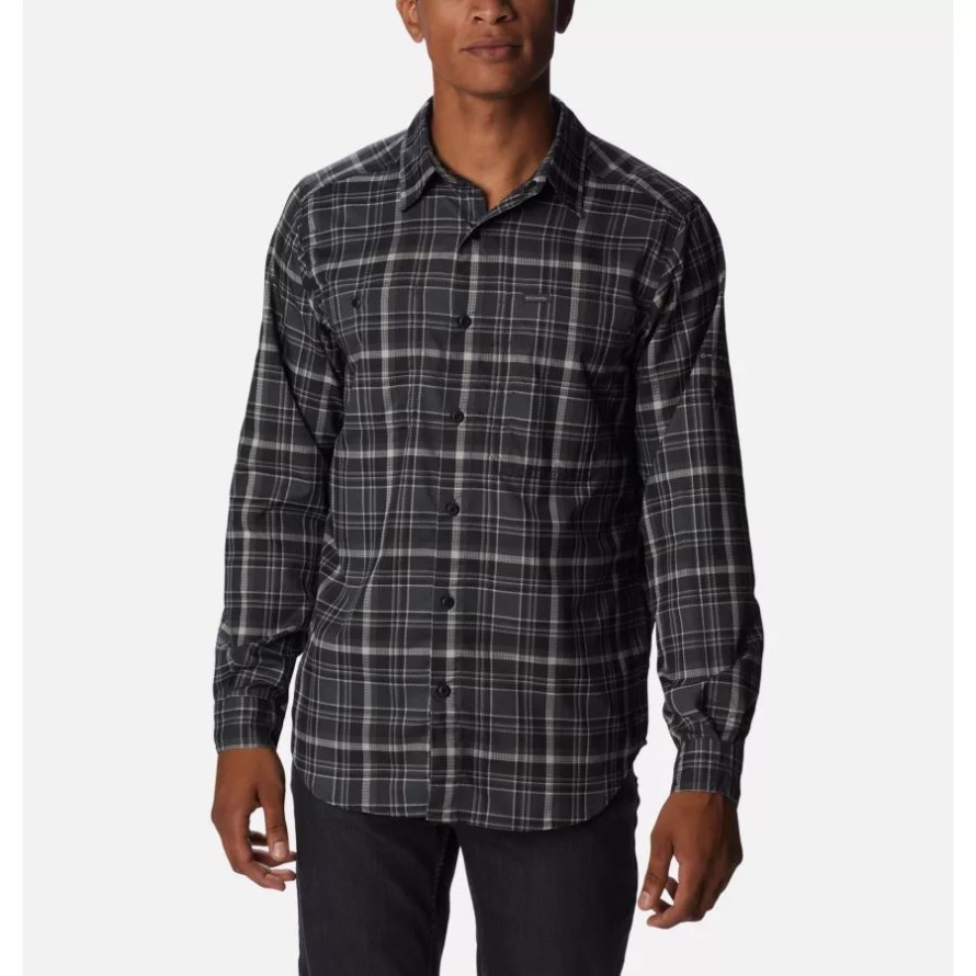 Columbia Men's Silver Ridge Utility Lite Plaid Shirt Black Multi Plaid