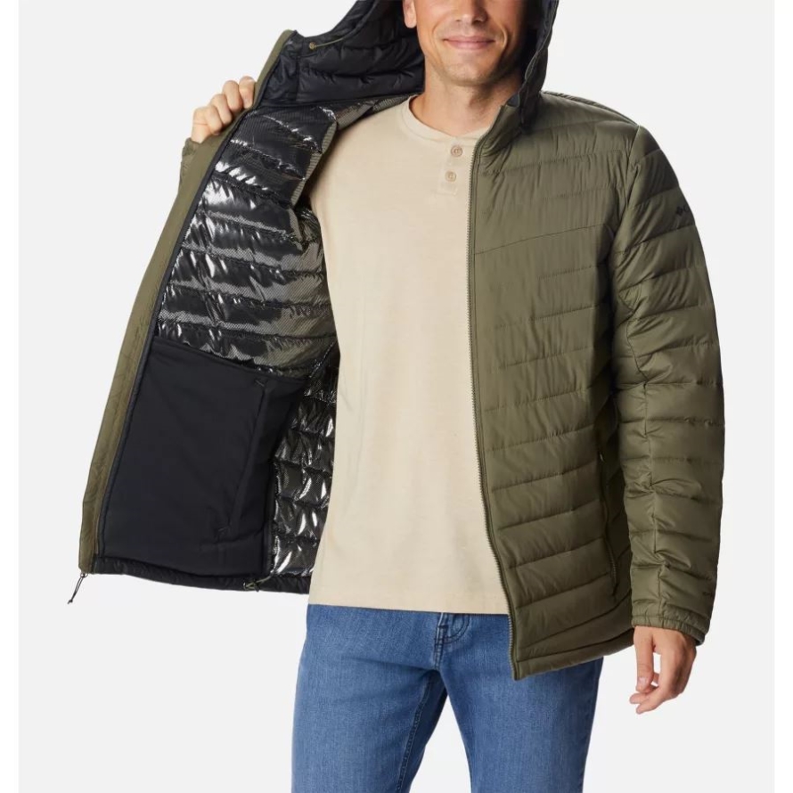 Columbia Men's Slope Edge Hooded Jacket Stone Green