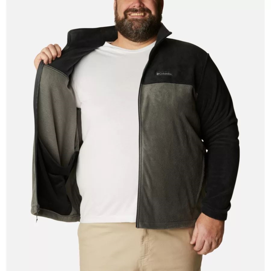 Columbia Men's Steens Mountain 2.0 Full Zip Fleece Jacket Big Black/Grill